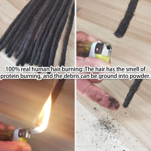Wholesale 100% Real Human Hair Dreadlock Extensions for Man/Women Full Head Handmade 0.4cm-1.2cm Thickness Dreadlocks Extensions